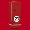 Porsche × SMEG Retro-Style Refrigerator (9.5 cu ft) – Salzburg Edition, Collezione Red Glossy