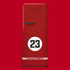Porsche × SMEG Retro-Style Refrigerator (9.5 cu ft) – Salzburg Edition, Collezione Red Glossy