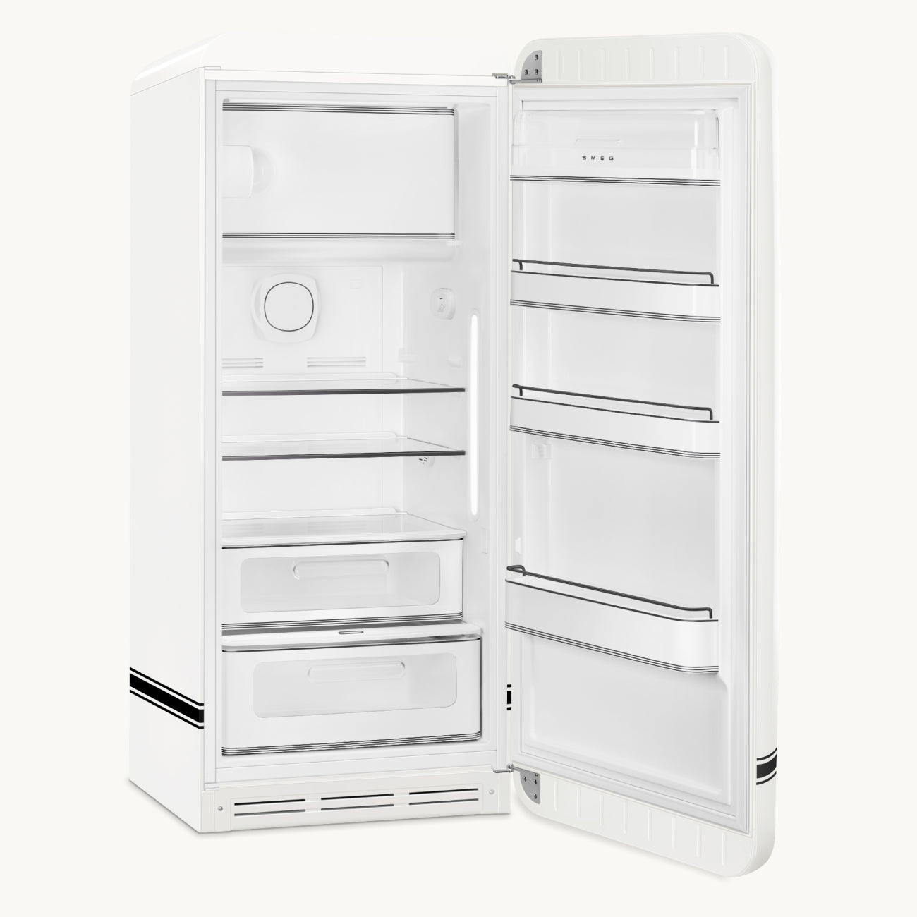 Porsche × SMEG Retro-Style Refrigerator (9.5 cu ft) – Carrara White Glossy