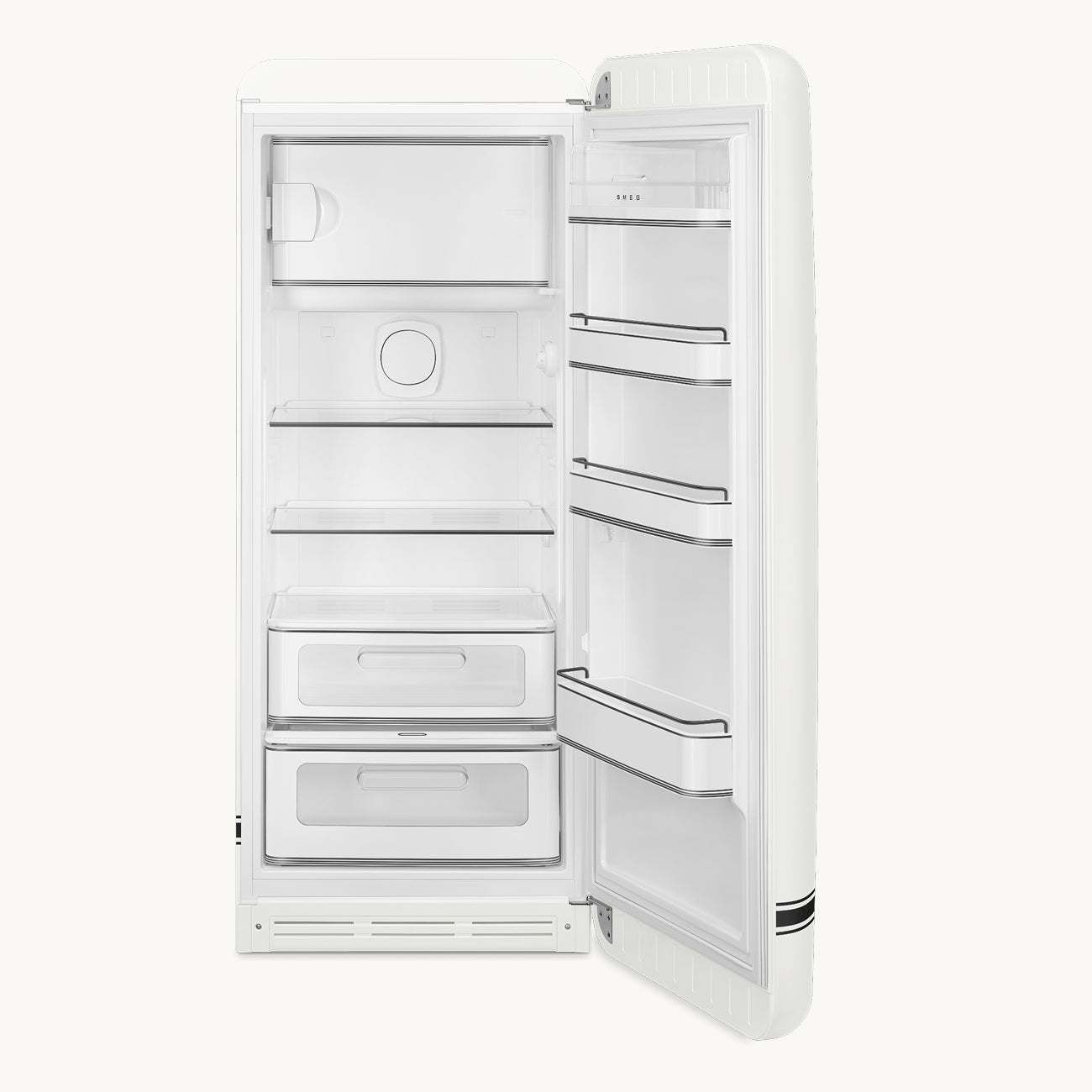 Porsche × SMEG Retro-Style Refrigerator (9.5 cu ft) – Carrara White Glossy