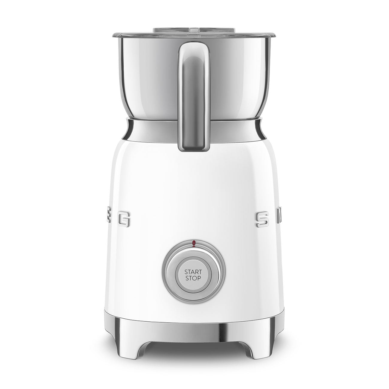 Milk frother Retro-style White Glossy - Open Box