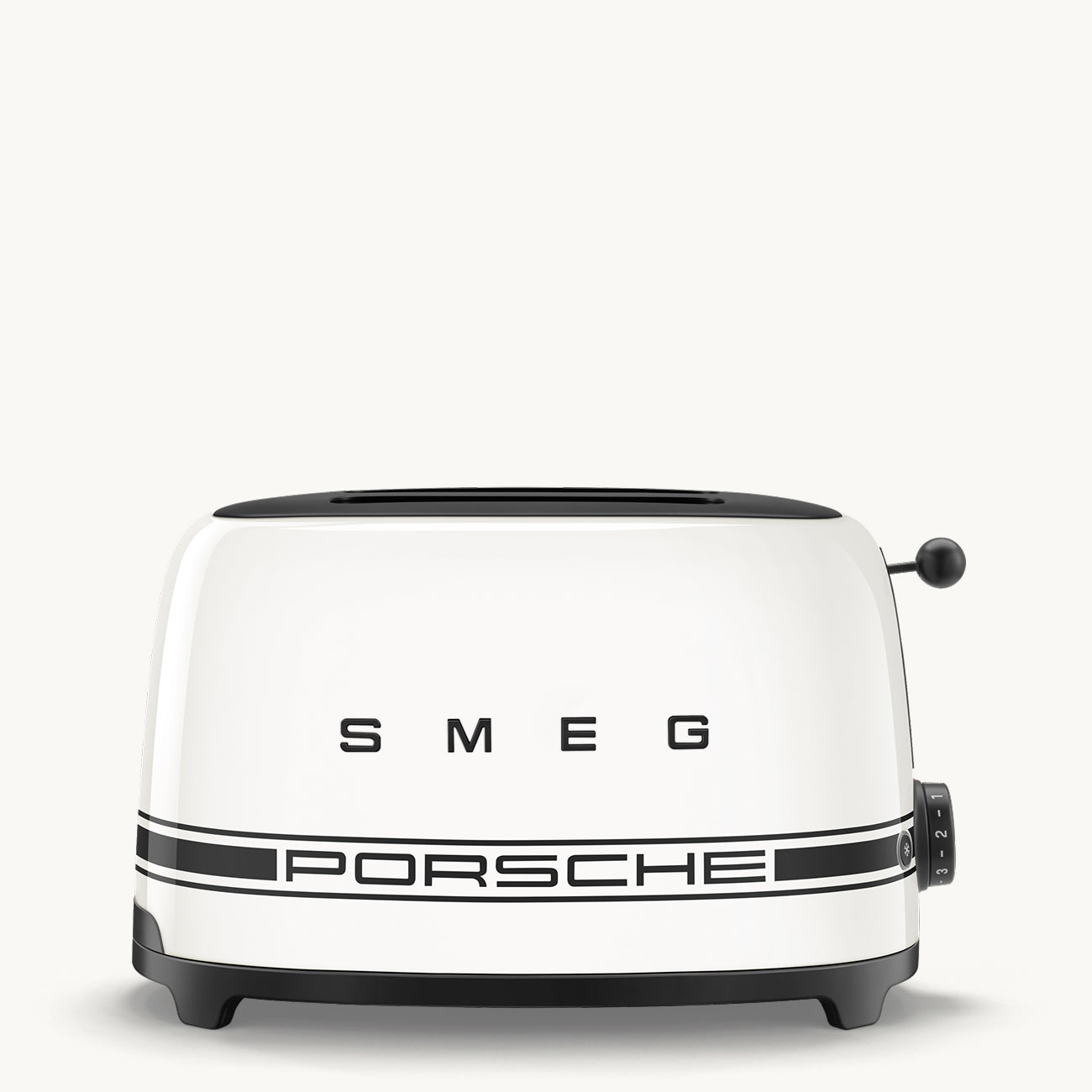 Porsche × SMEG Retro-Style 2-Slice Toaster – Carrara White