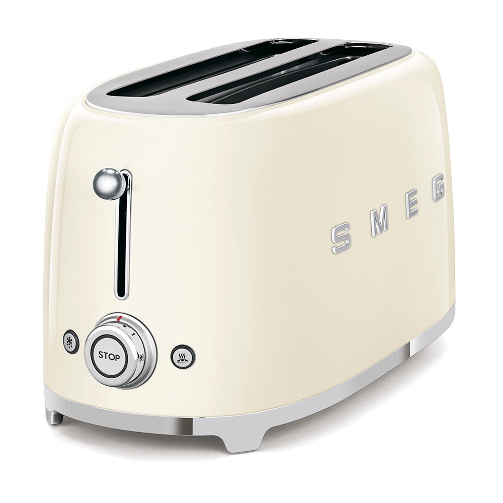 4-Slice Toaster (Wide Slots) – Retro-Style Cream – SMEG USA
