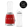 Personal Blender with 2 Travel Bottles – Retro-Style Red