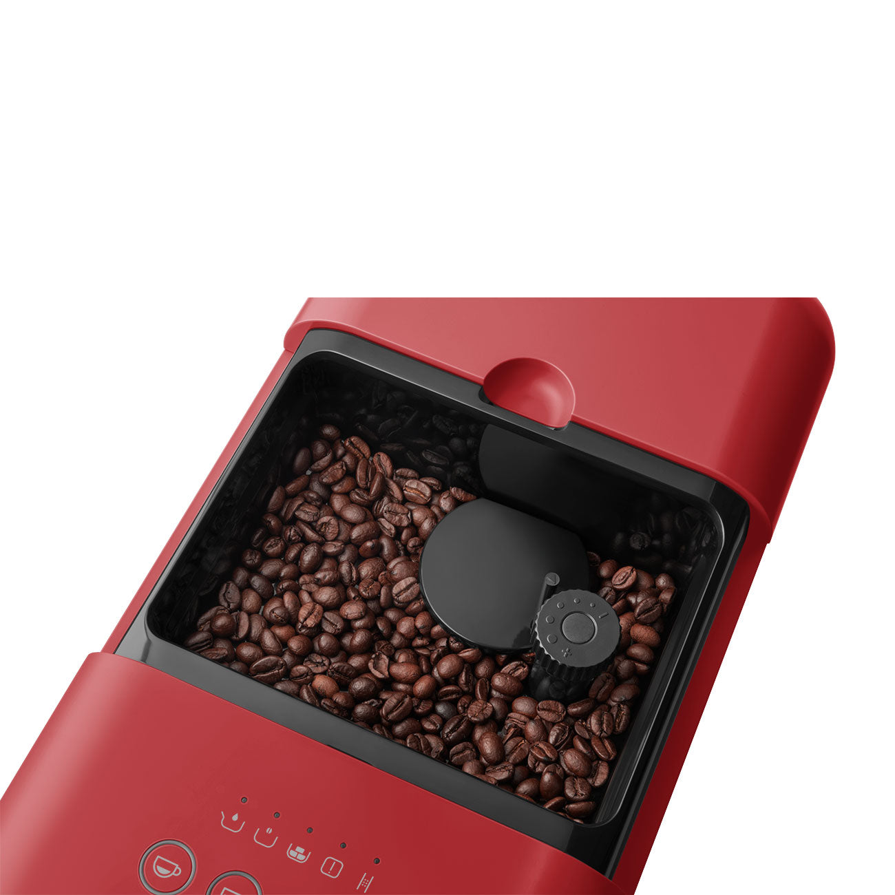 Espresso coffee machine Retro-style Red Matte