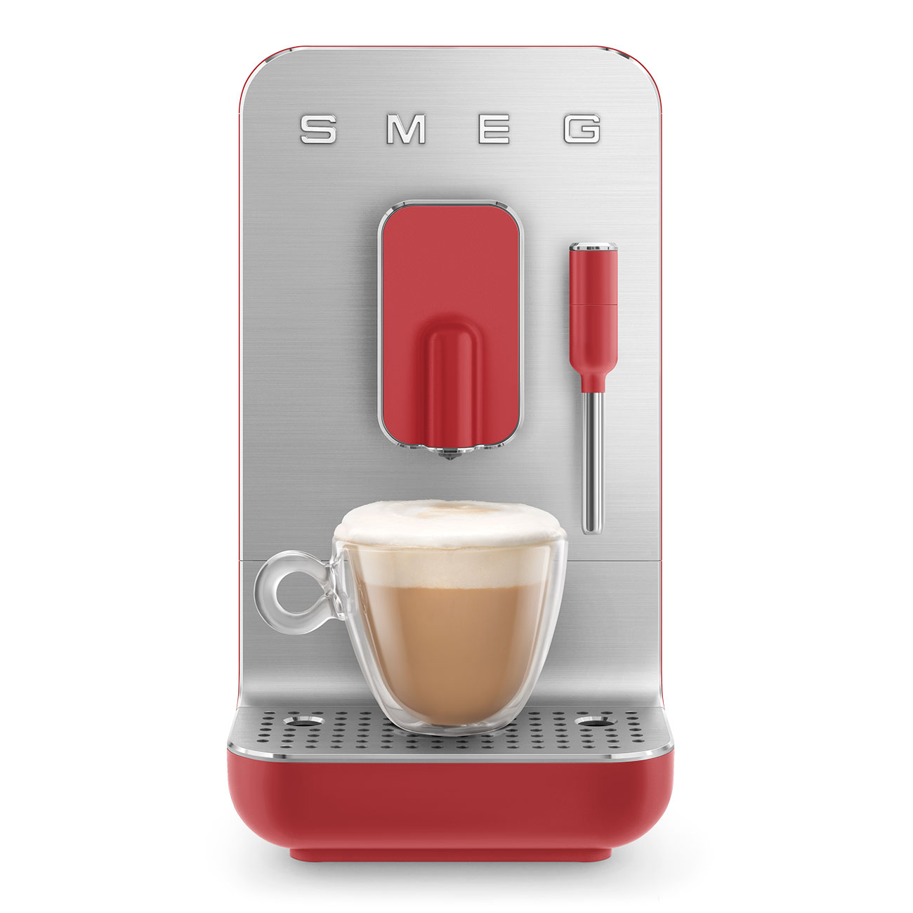 Espresso coffee machine Retro-style Red Matte