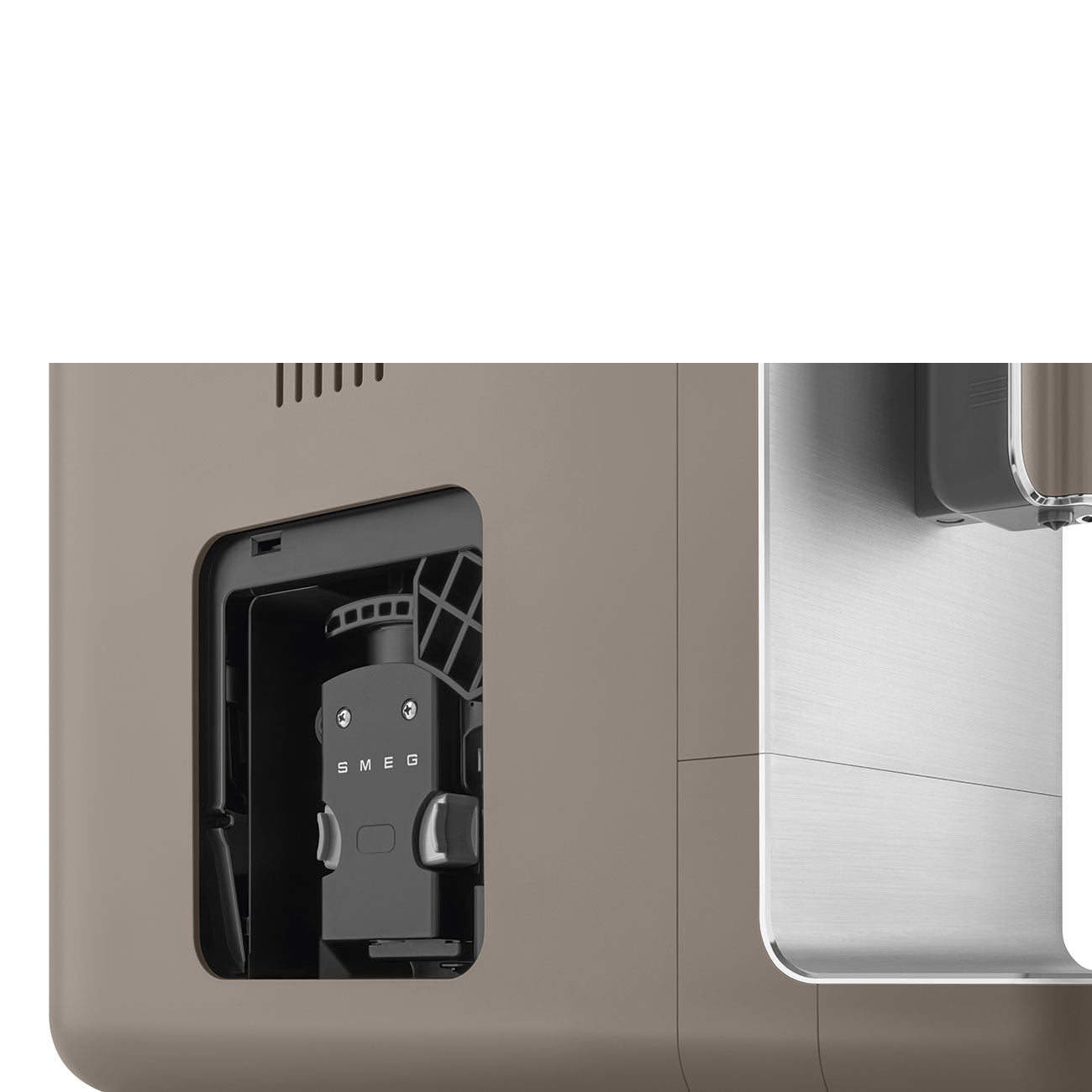 Espresso coffee machine Retro-style Taupe Matte