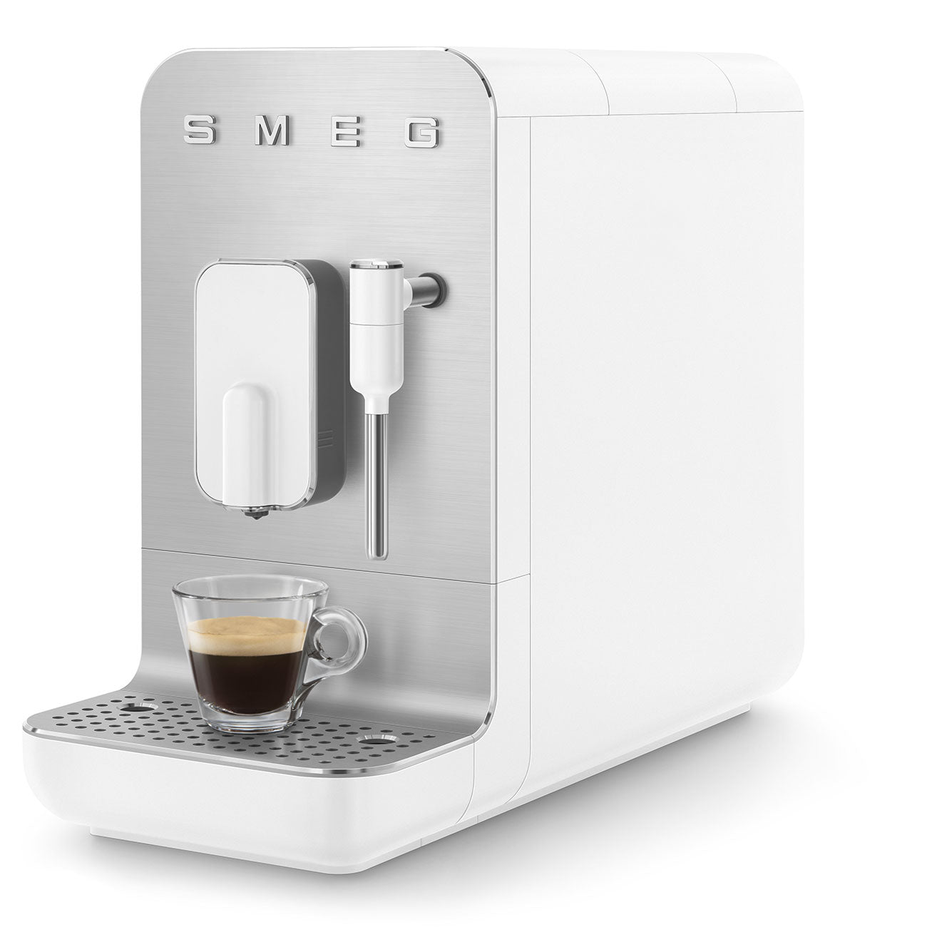 Fully Automatic Espresso Machine with Steam Wand - Matte White