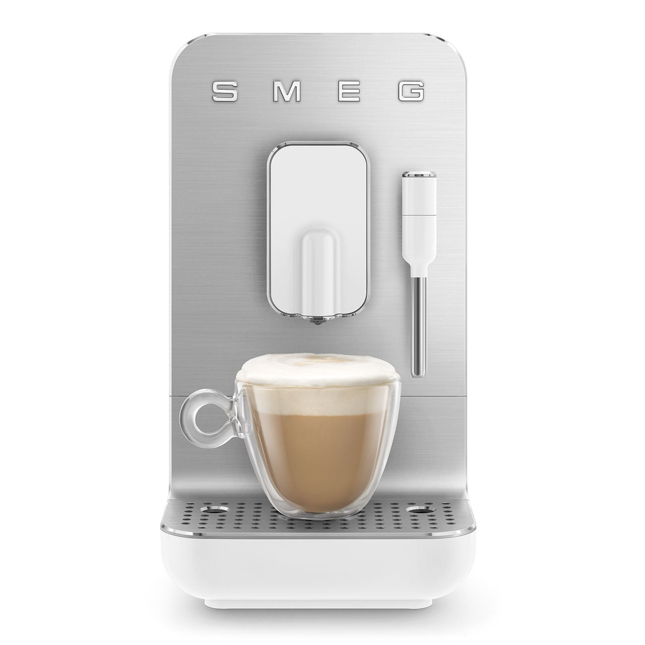 Fully Automatic Espresso Machine with Steam Wand - Matte White