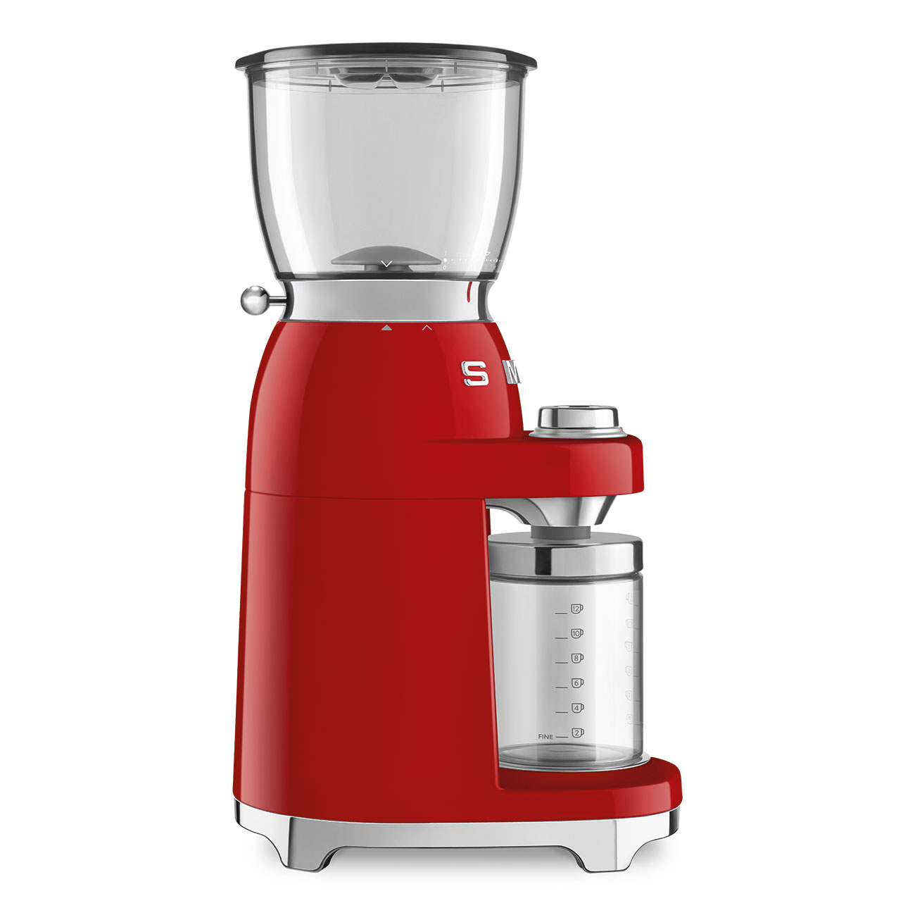 Conical Burr Coffee Grinder – Retro-Style Red