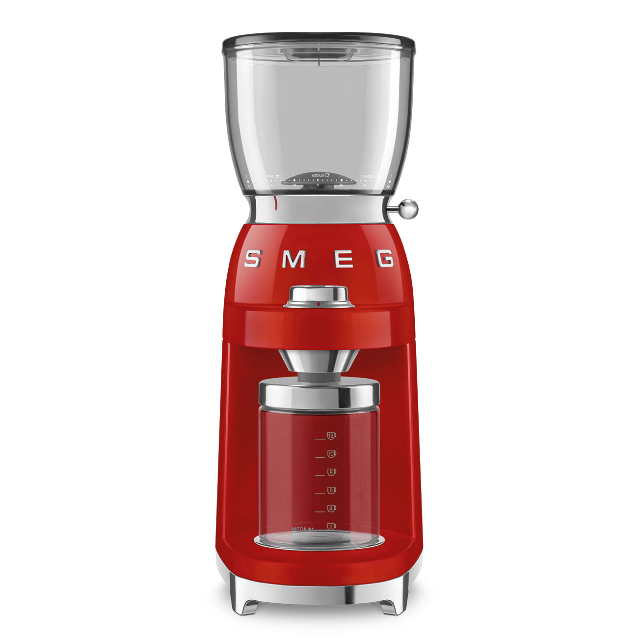 Coffee grinder Retro-style Red Glossy