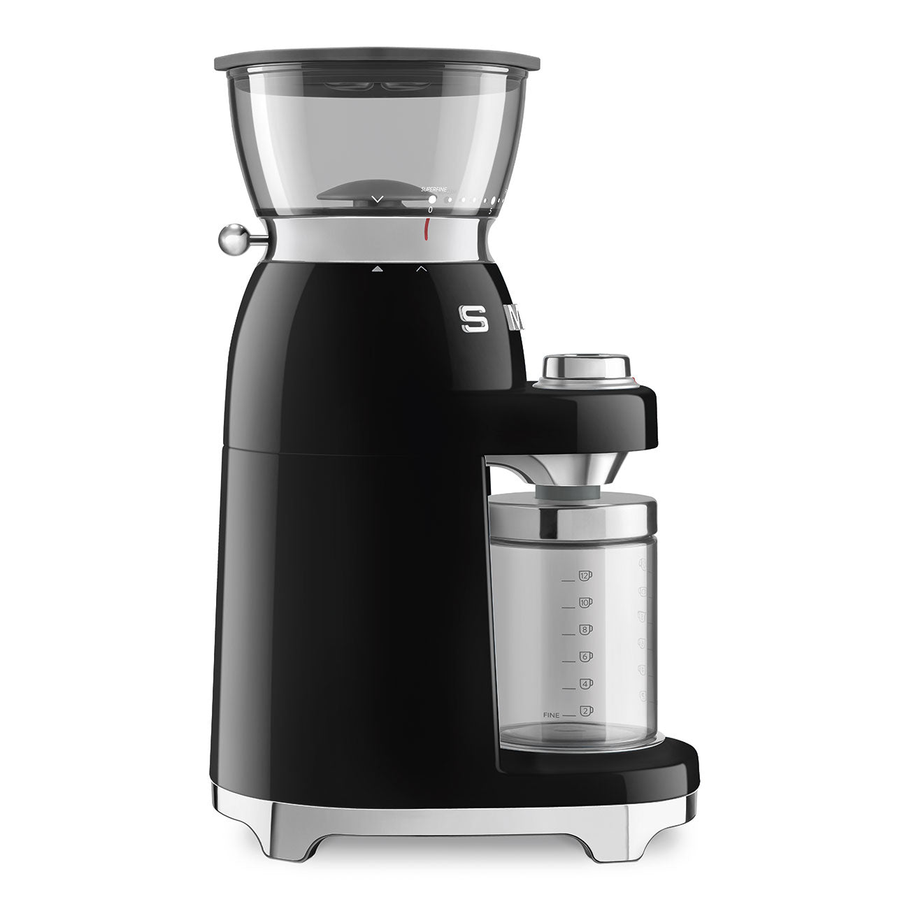 Multipurpose Conical Burr Coffee Grinder – Retro-Style Black