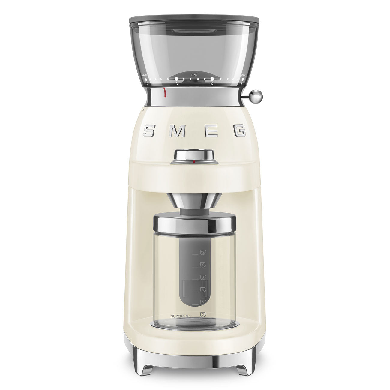 Multipurpose Conical Burr Coffee Grinder – Retro-Style Cream