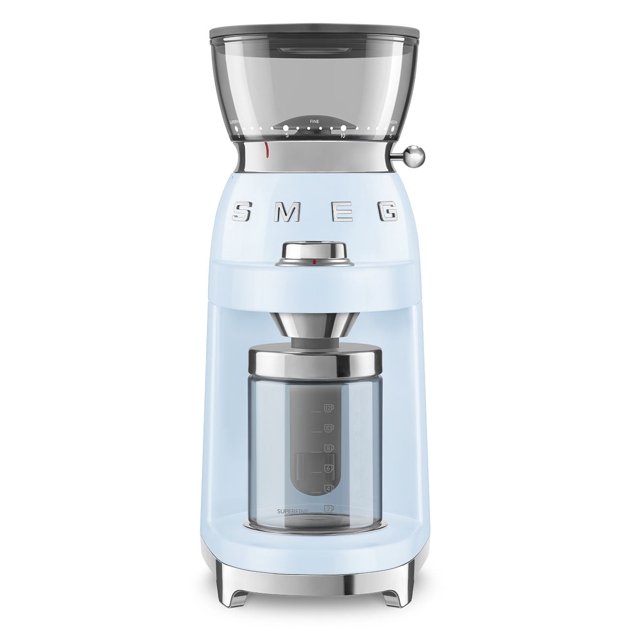 Multipurpose Conical Burr Coffee Grinder – Retro-Style Pastel Blue
