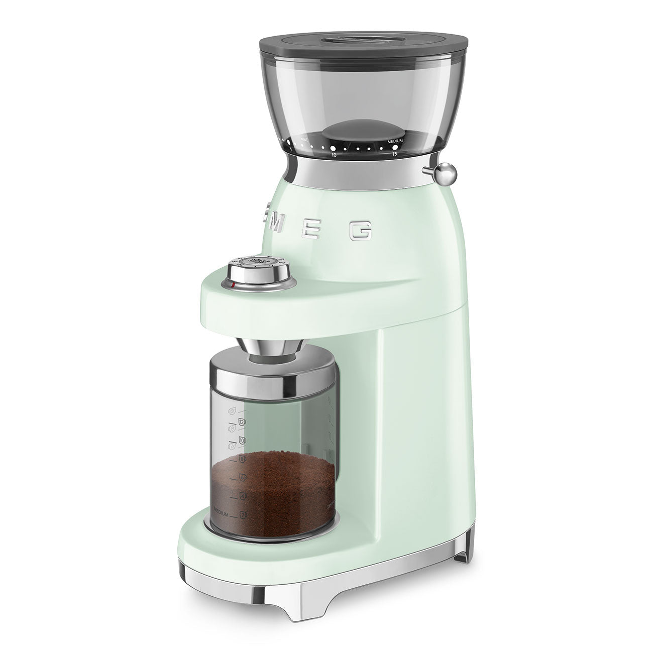 Multipurpose Conical Burr Coffee Grinder – Retro-Style Pastel Green