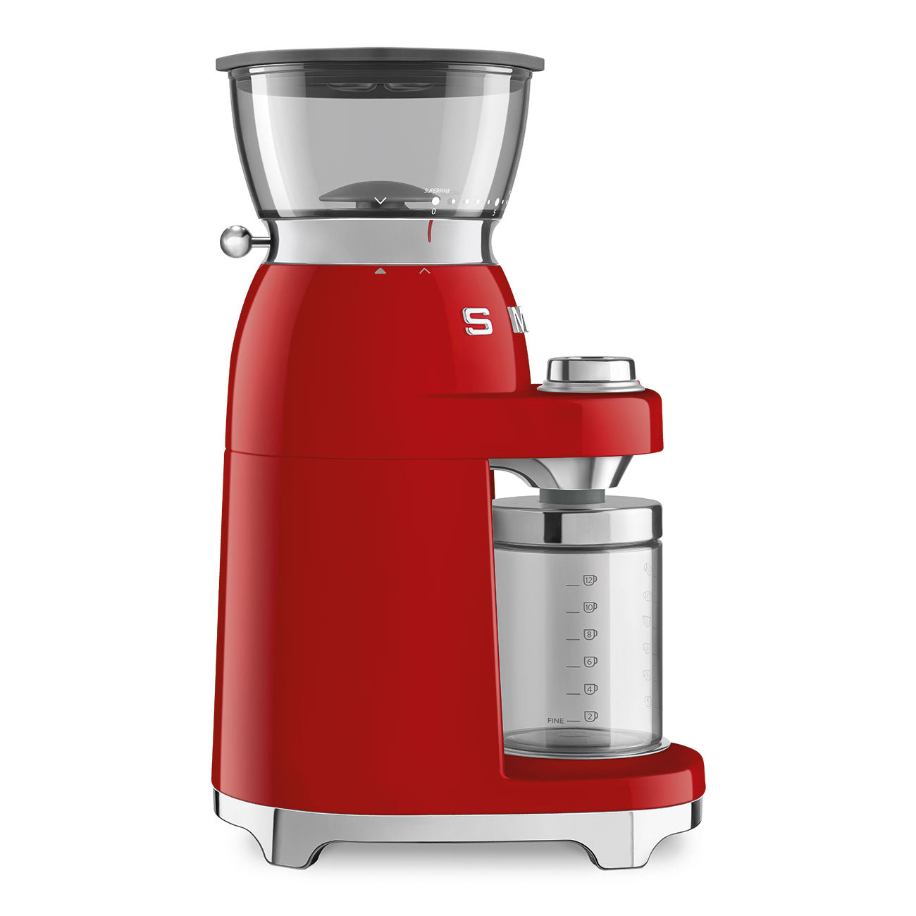 SMEG Multipurpose Conical Burr Coffee Grinder – Retro-Style Red – SMEG USA