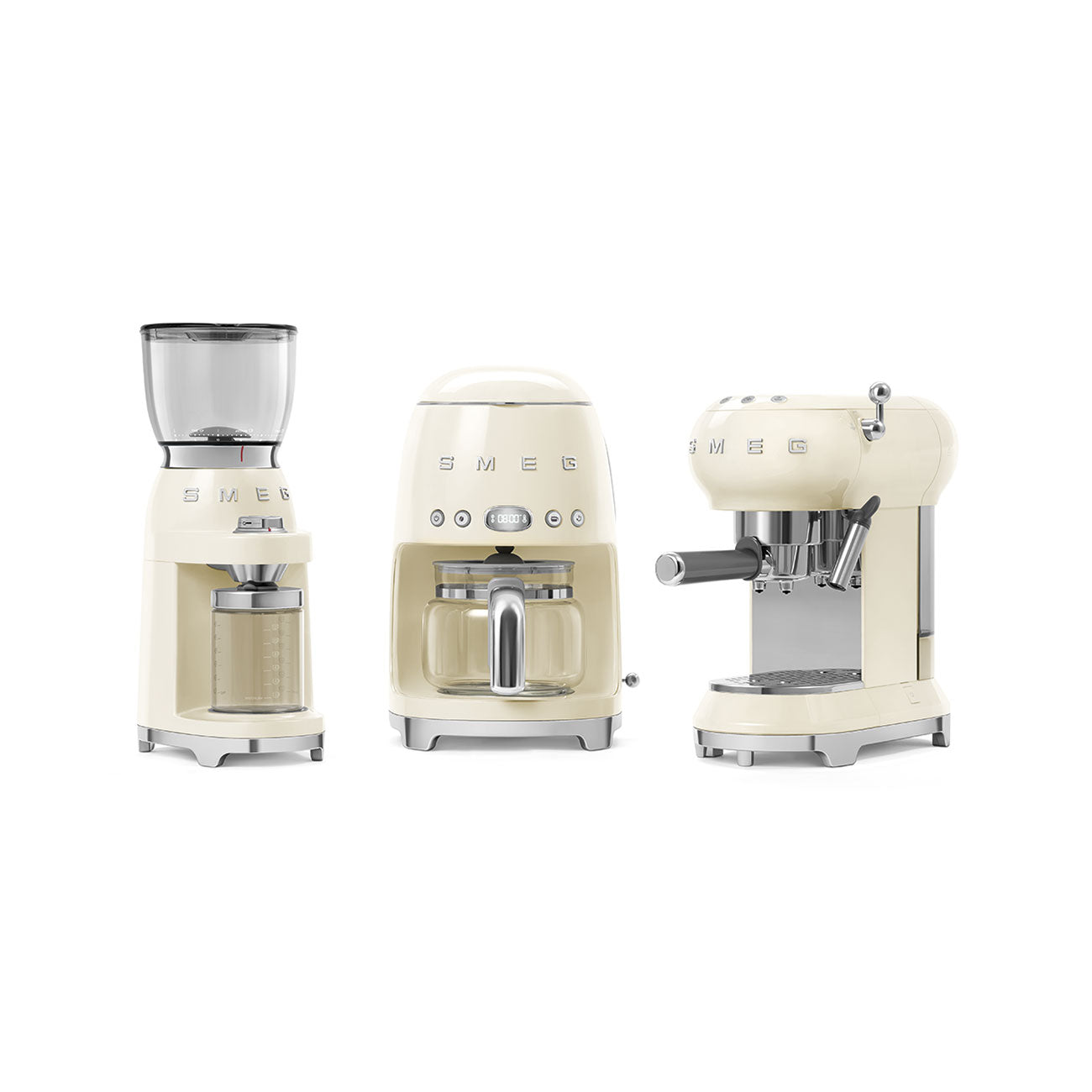 Coffee grinder Retro-style Cream Glossy