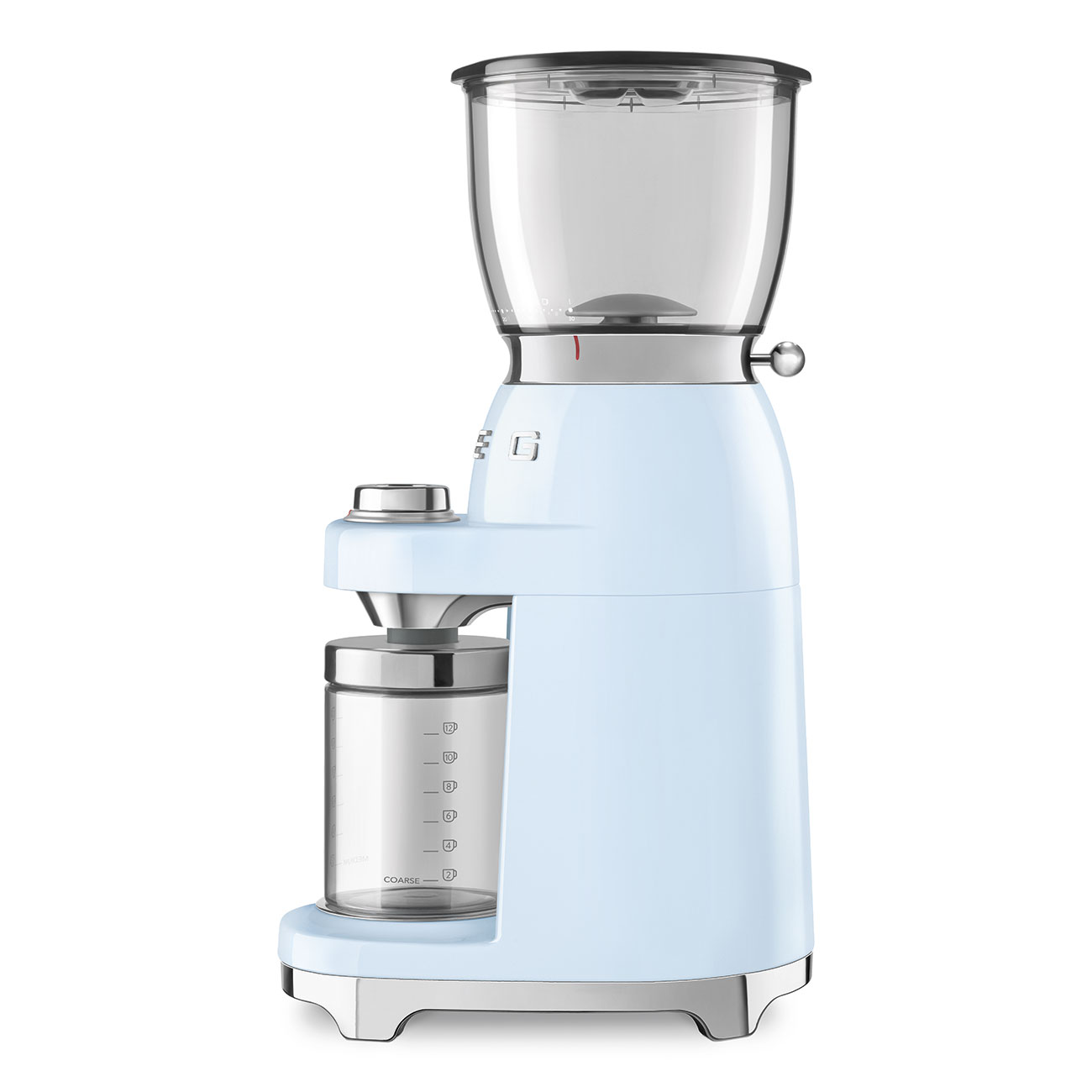 Conical Burr Coffee Grinder – Retro-Style Pastel Blue