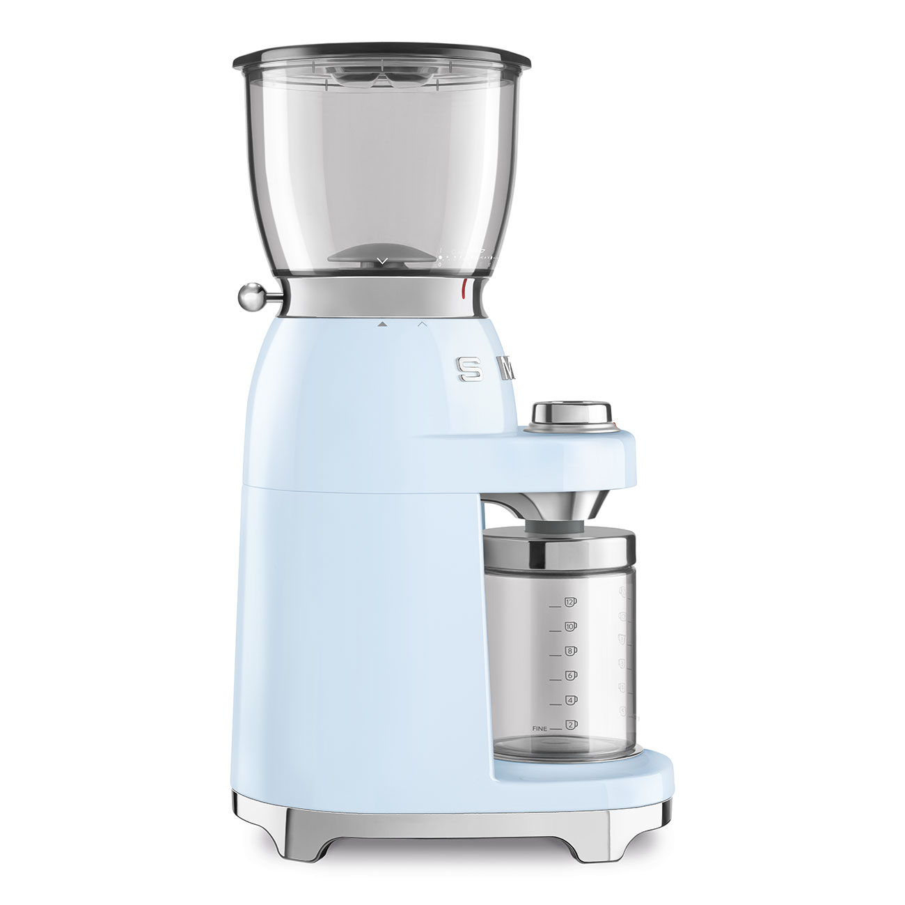 Conical Burr Coffee Grinder – Retro-Style Pastel Blue