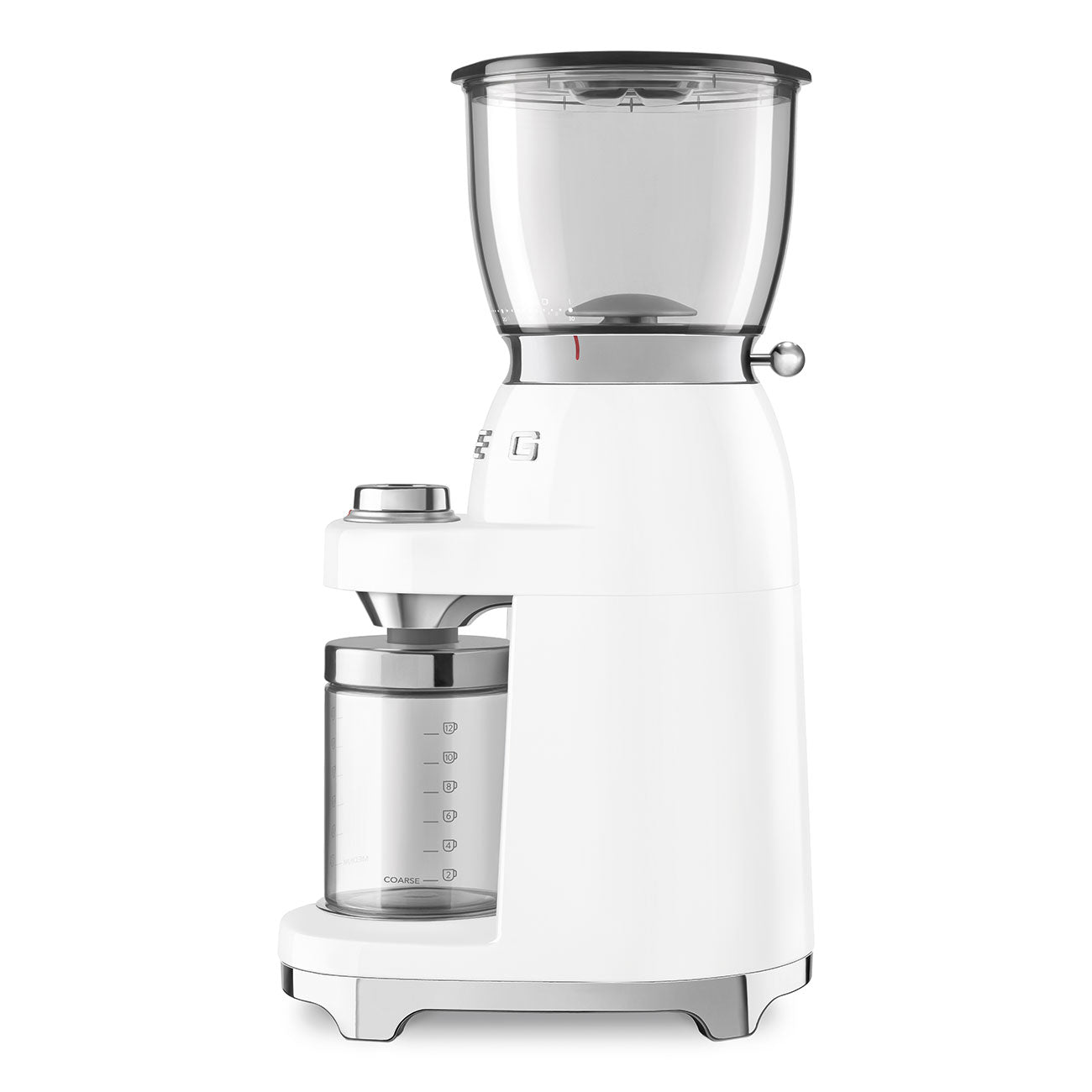 Conical Burr Coffee Grinder – Retro-Style White