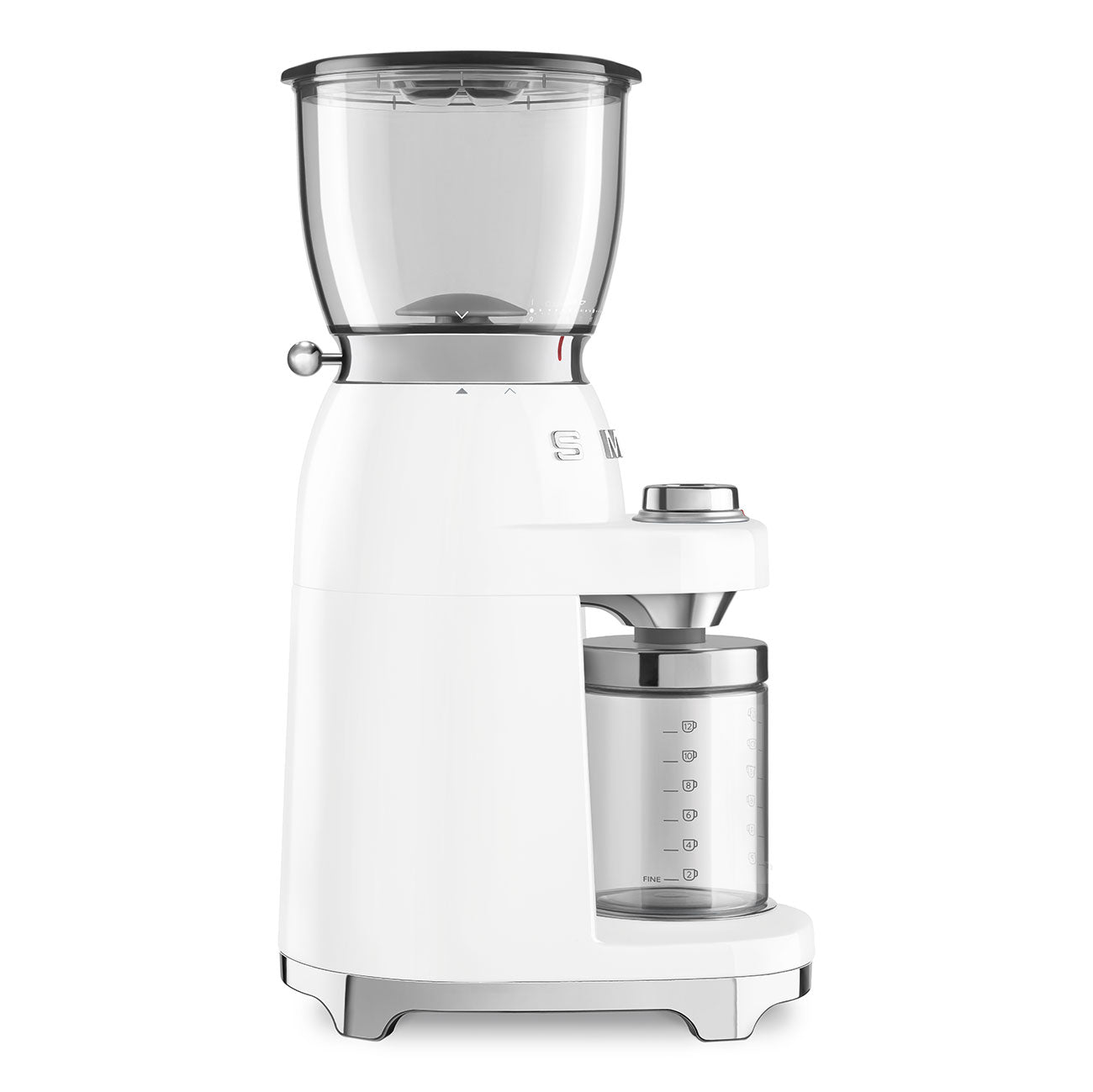 Conical Burr Coffee Grinder – Retro-Style White