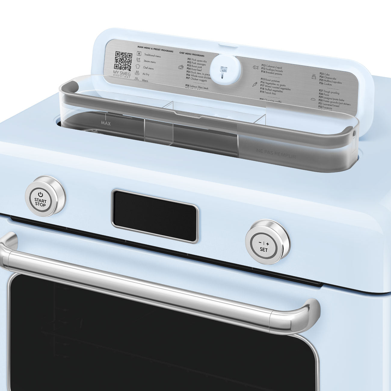 Countertop Combi Oven with Air Fry & Steam - Retro-Style Pastel Blue