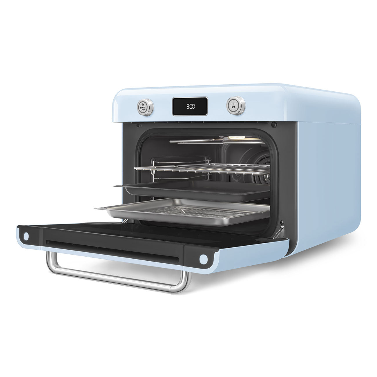Countertop Combi Oven with Air Fry & Steam - Retro-Style Pastel Blue