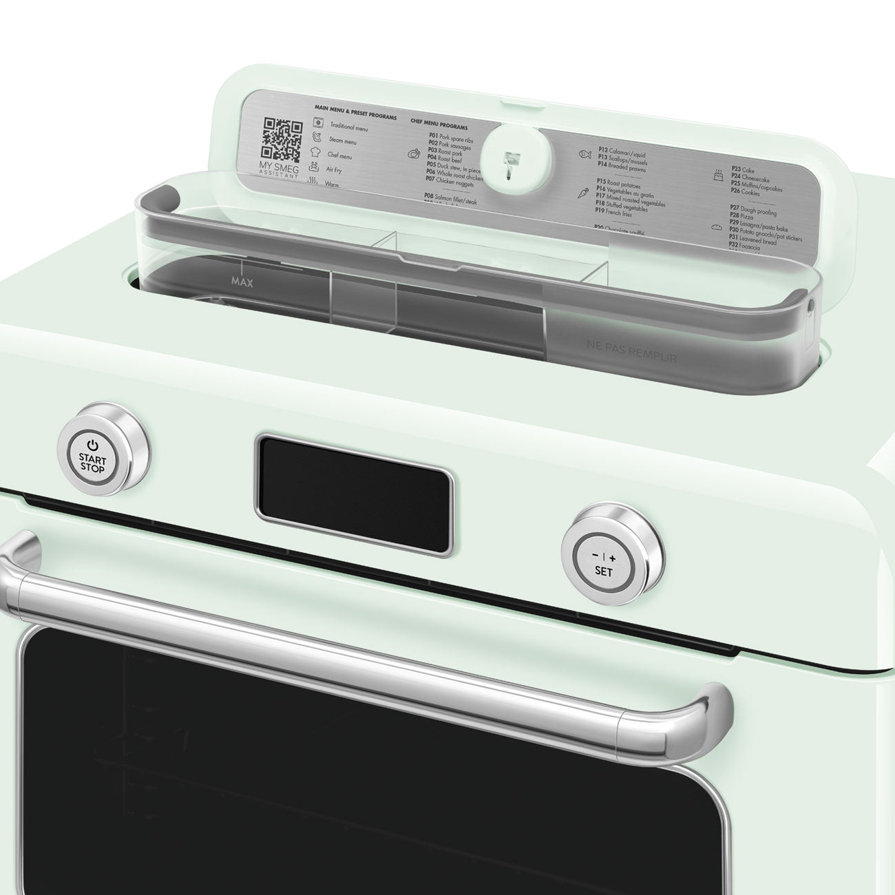 Countertop Combi Oven with Air Fry & Steam – Retro-Style Pastel Green