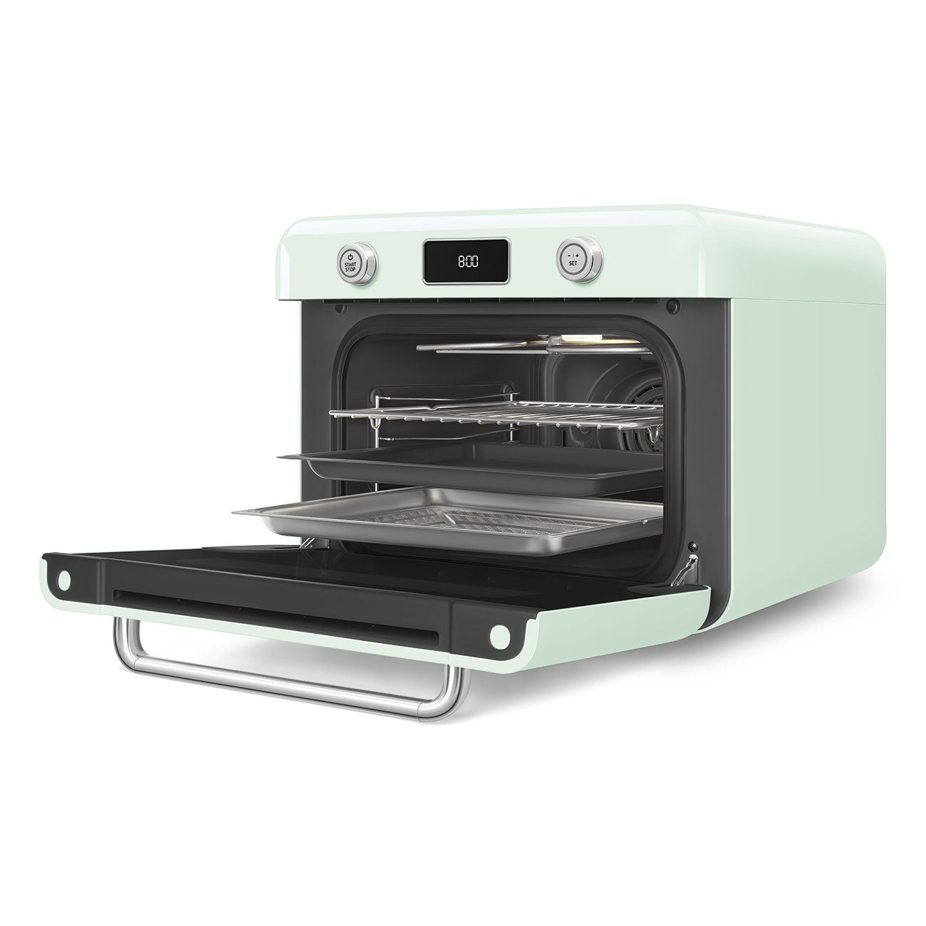 Countertop Combi Oven with Air Fry & Steam – Retro-Style Pastel Green