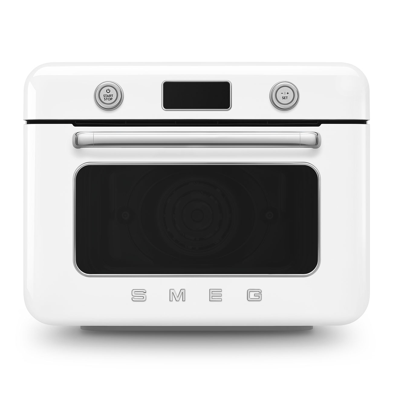 Countertop Air Fry Oven with Steam, Retro-style White Glossy
