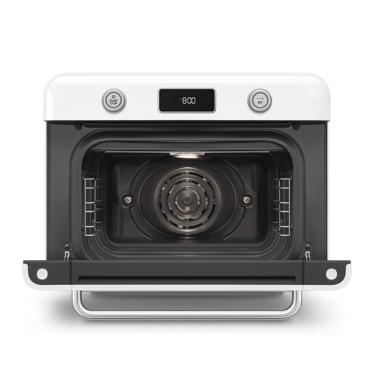 Countertop Air Fry Oven with Steam, Retro-style White Glossy