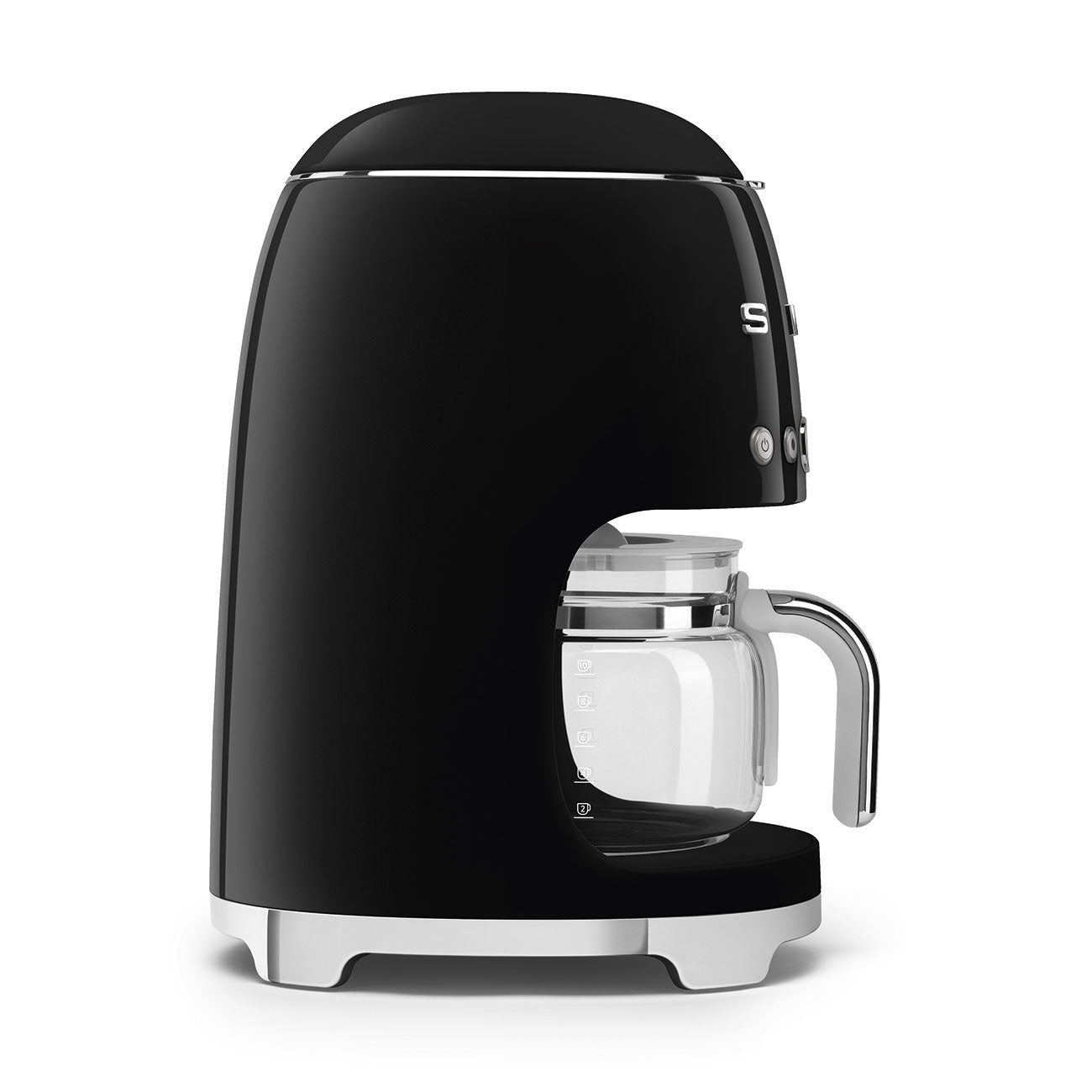 Drip-filter coffee machine Retro-style Black Glossy