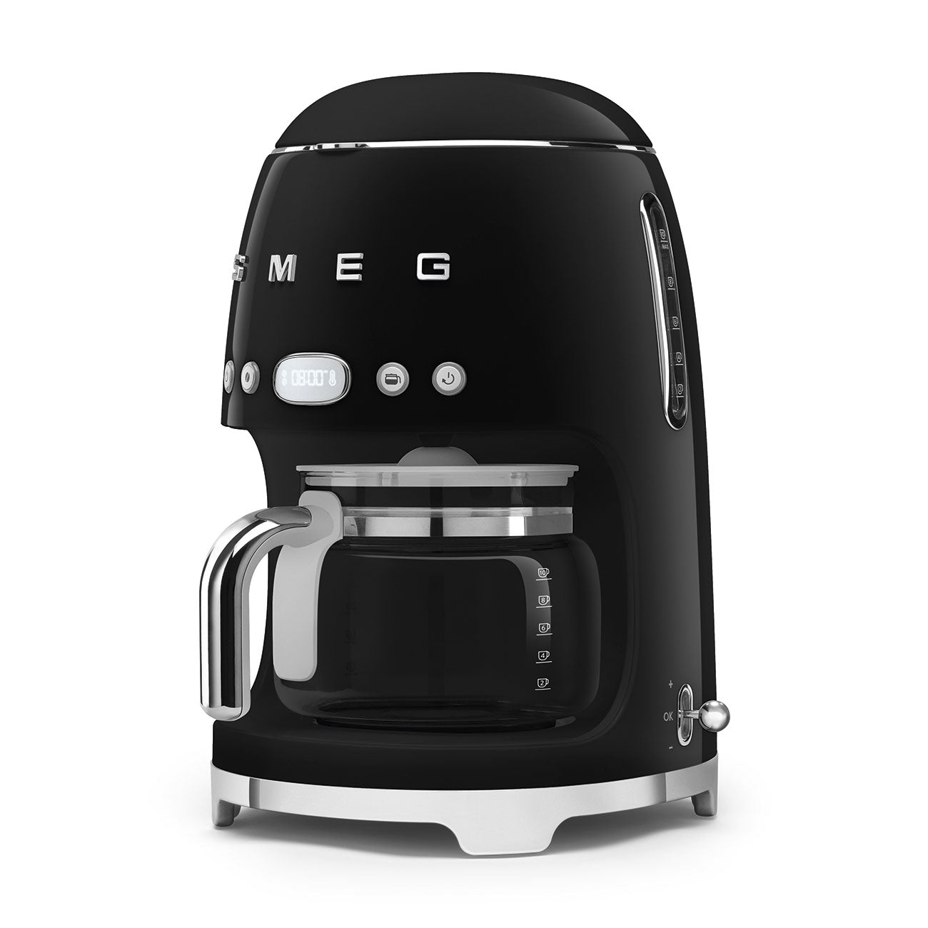 Drip-filter coffee machine Retro-style Black Glossy