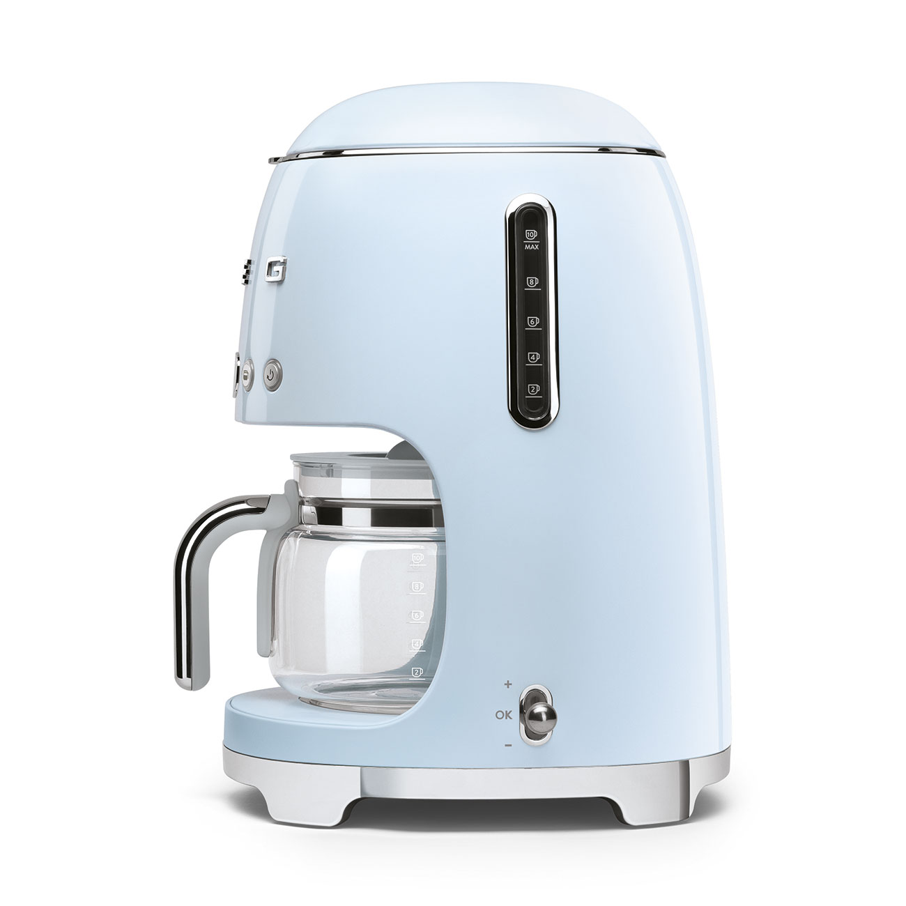 Drip-filter coffee machine Retro-style Pastel blue Glossy