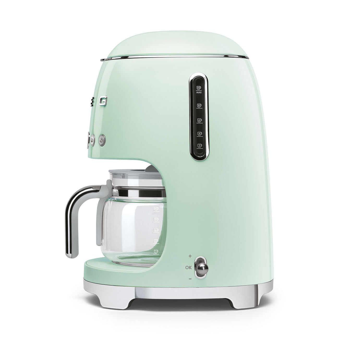 Drip-filter coffee machine Retro-style Pastel green Glossy