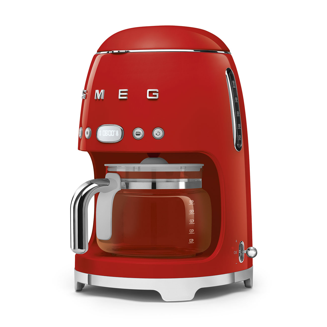 Drip-filter coffee machine Retro-style Red Glossy