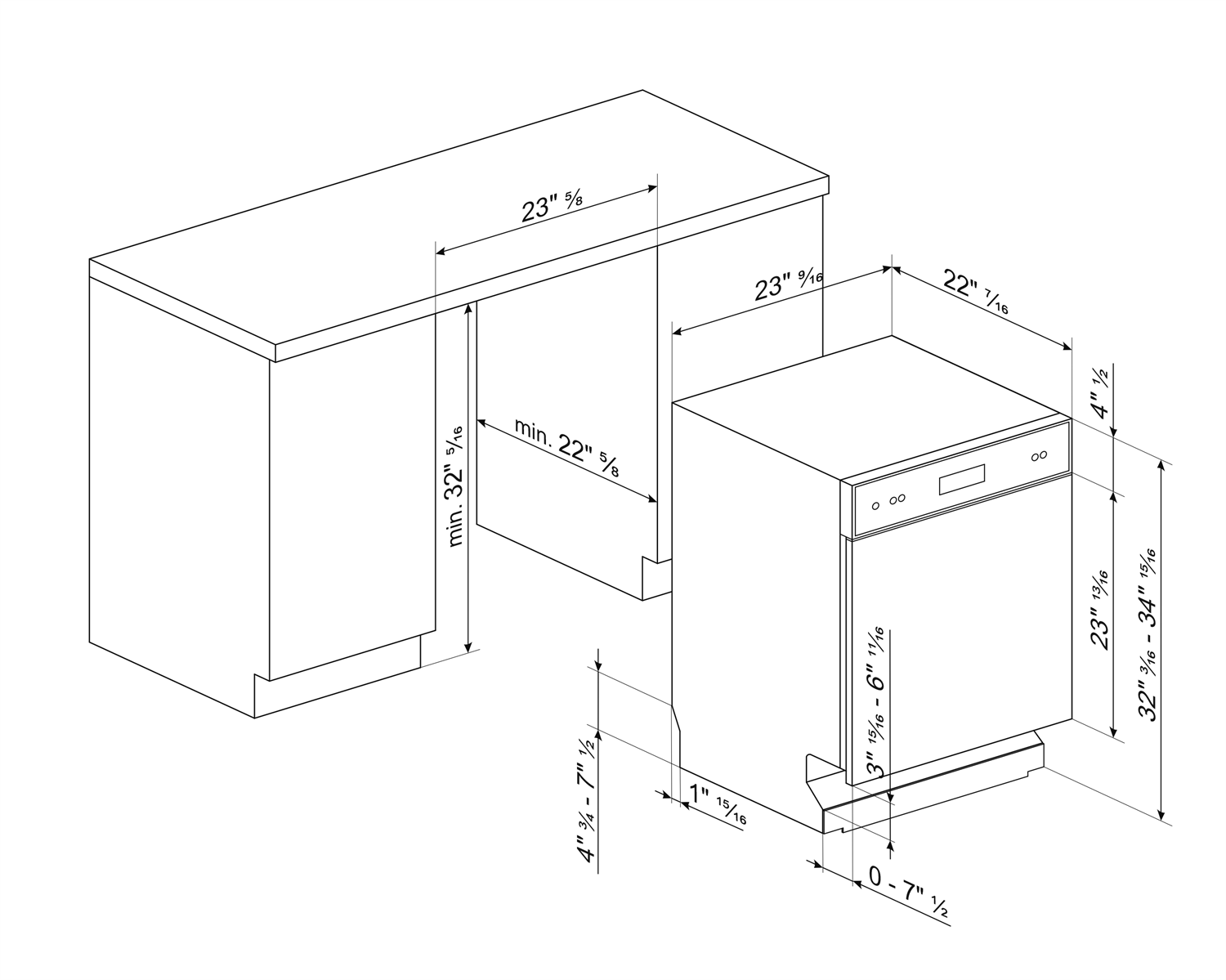 24" Built-In Dishwasher - Orbital Wash + Flexi Loading - Stainless Steel (ADA)