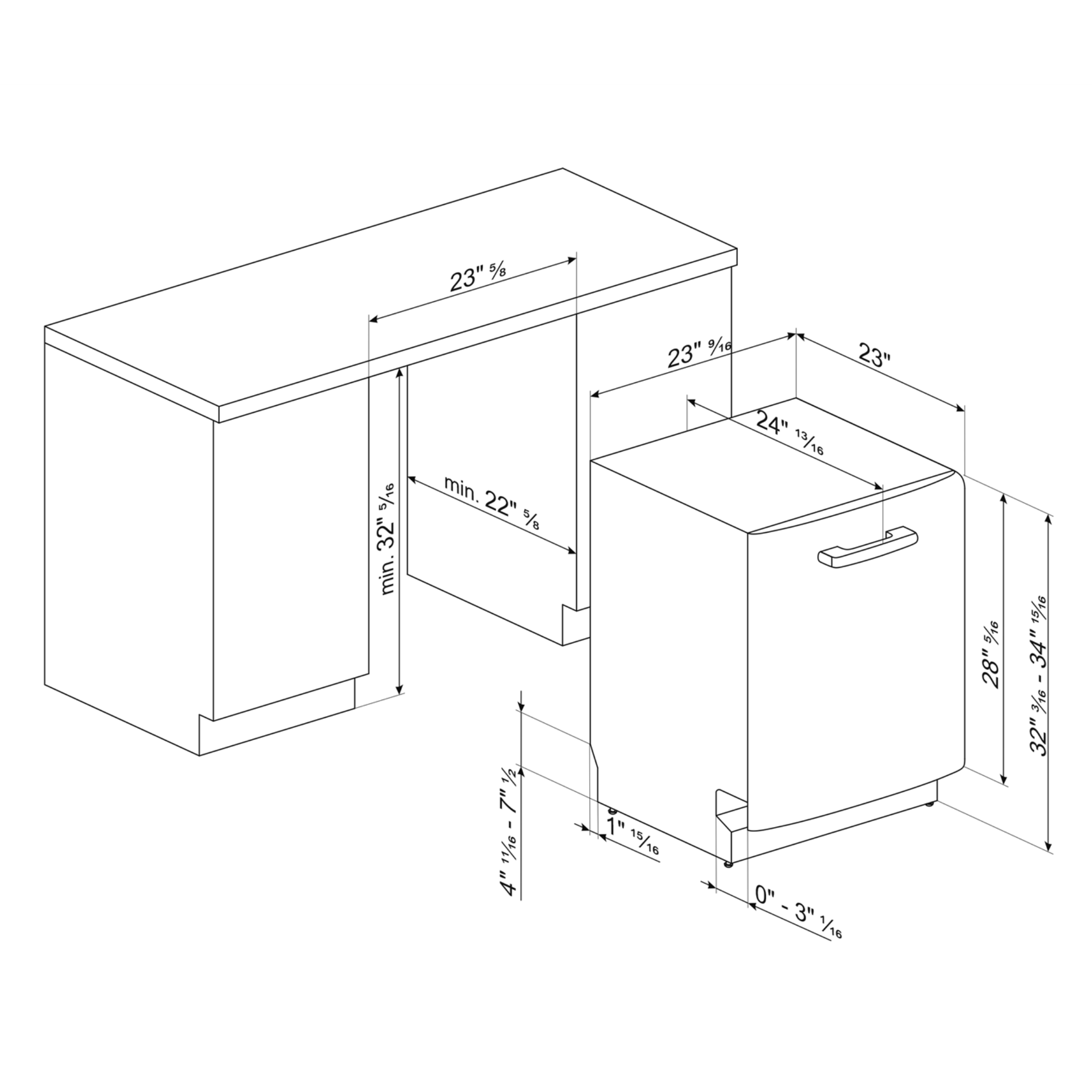 Retro-Style Built-In 24" FlexiDuo Dishwasher (ADA Compliant) - White
