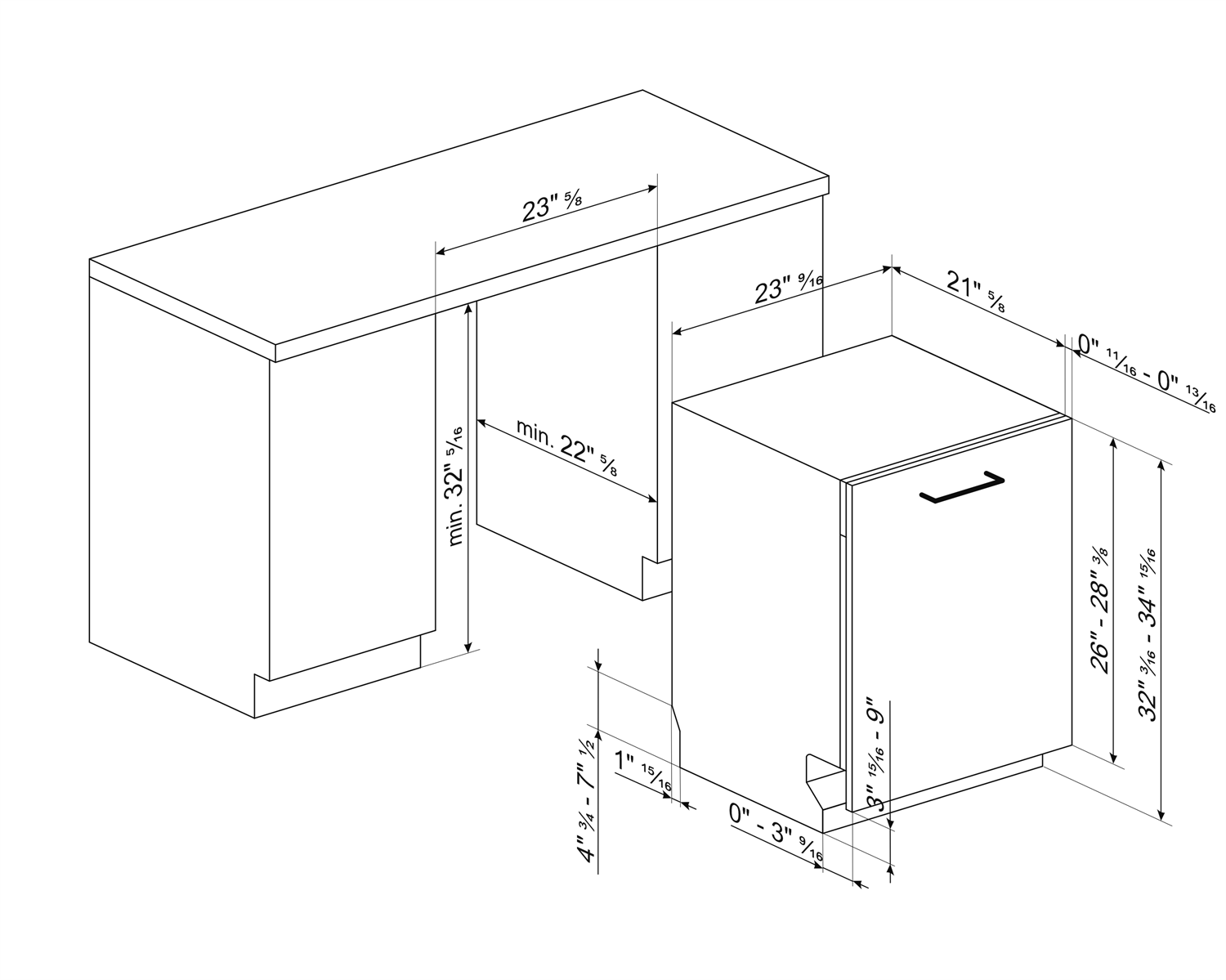 24" Integrated Dishwasher - Orbital Wash + Flexi Loading (Panel-Ready, ADA)