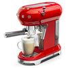 Espresso coffee machine Retro-style Red Glossy