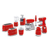 Espresso coffee machine Retro-style Red Glossy