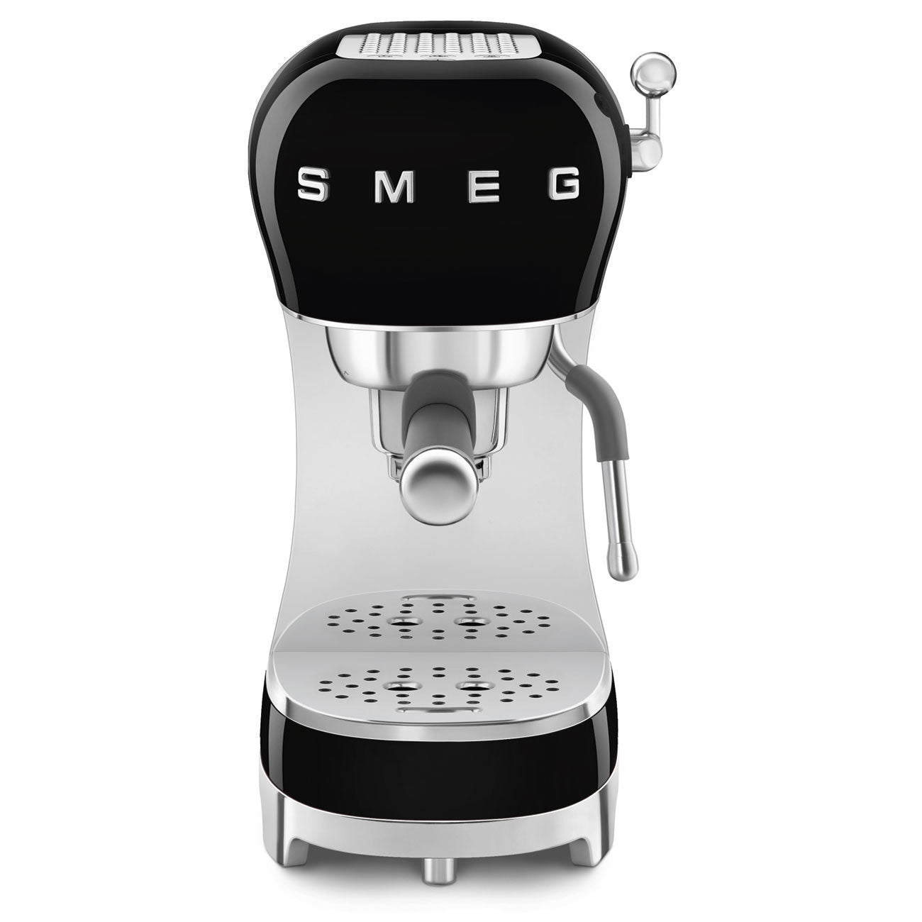 Espresso coffee machine Retro-style Black Glossy