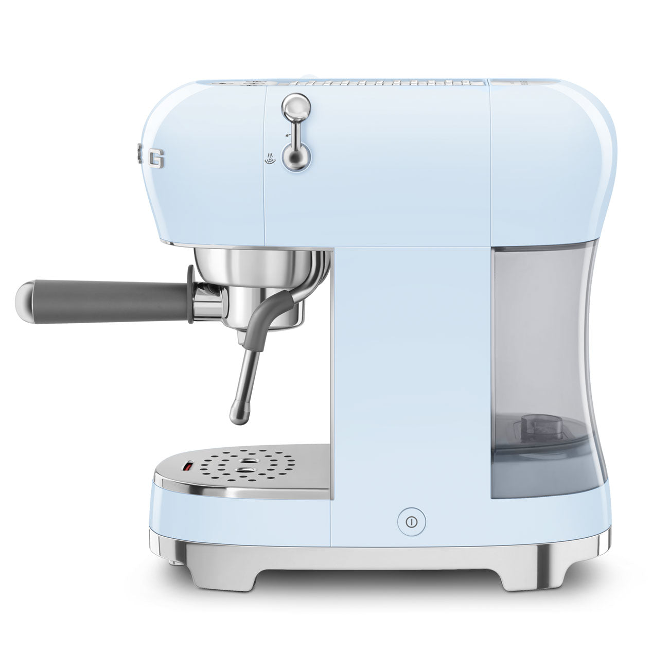 Espresso coffee machine Retro-style Pastel blue Glossy