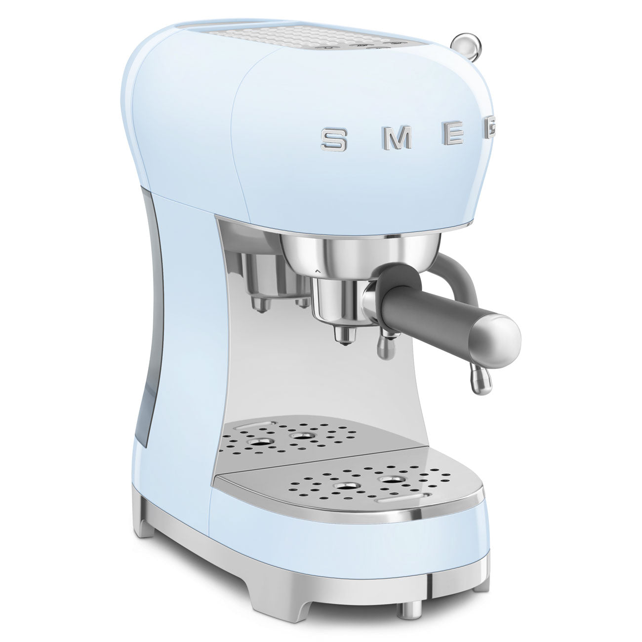 Espresso coffee machine Retro-style Pastel blue Glossy