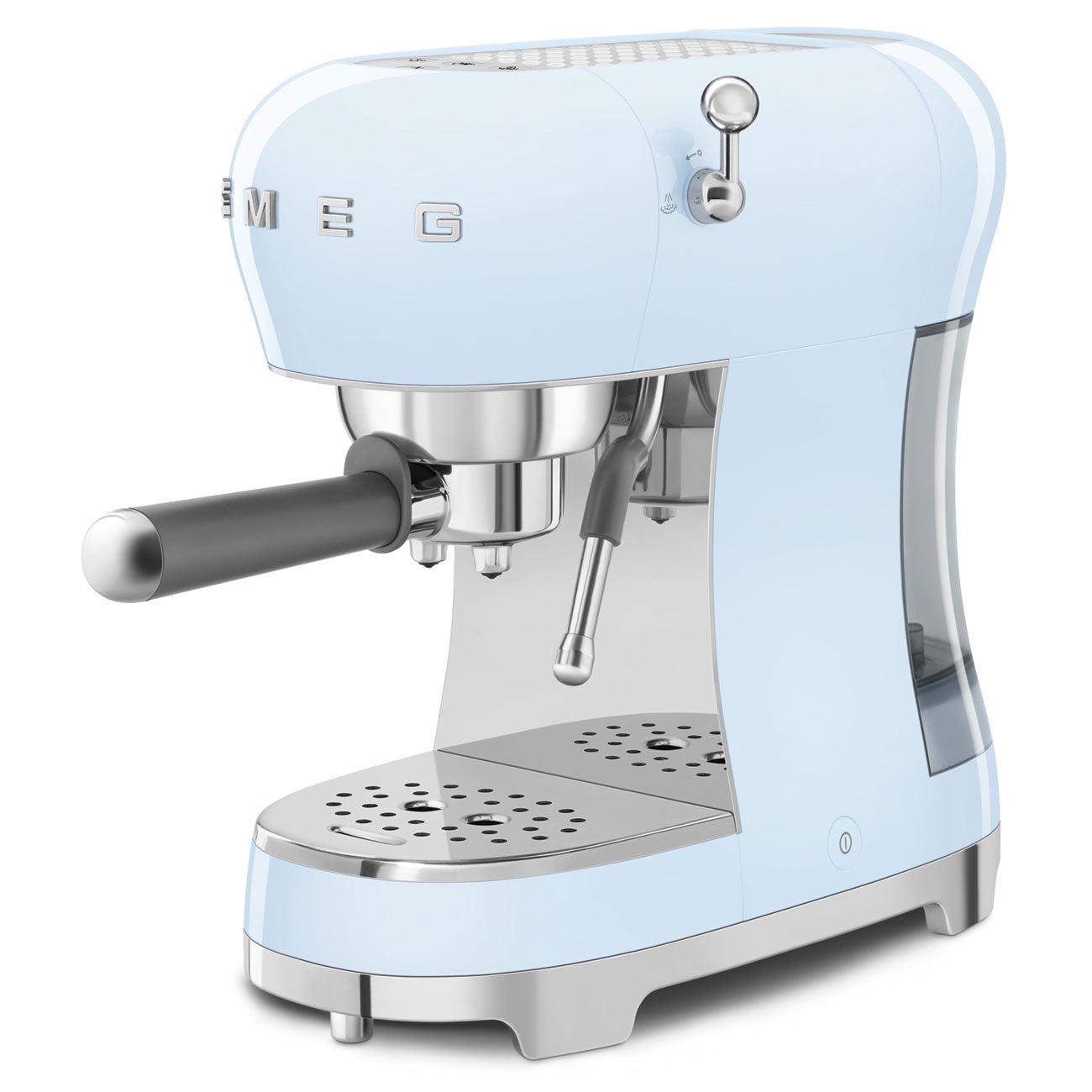 Espresso coffee machine Retro-style Pastel blue Glossy