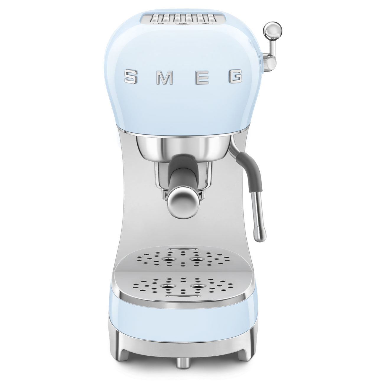 Espresso coffee machine Retro-style Pastel blue Glossy