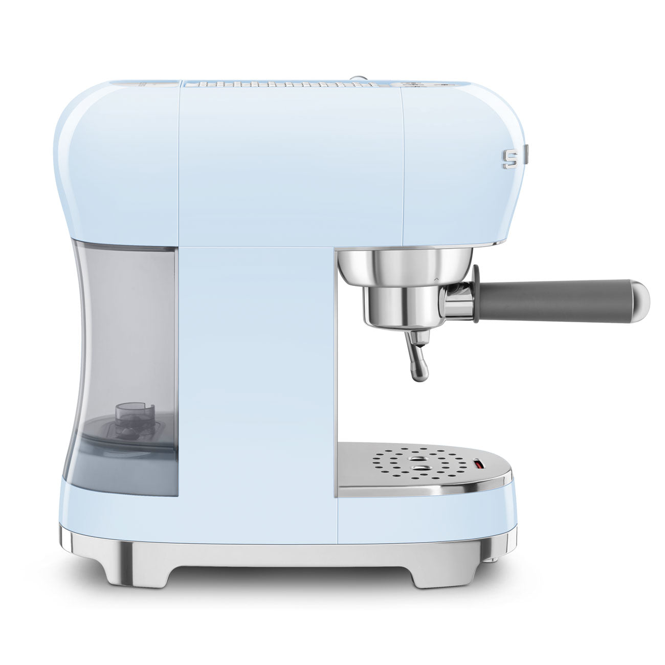 Espresso coffee machine Retro-style Pastel blue Glossy