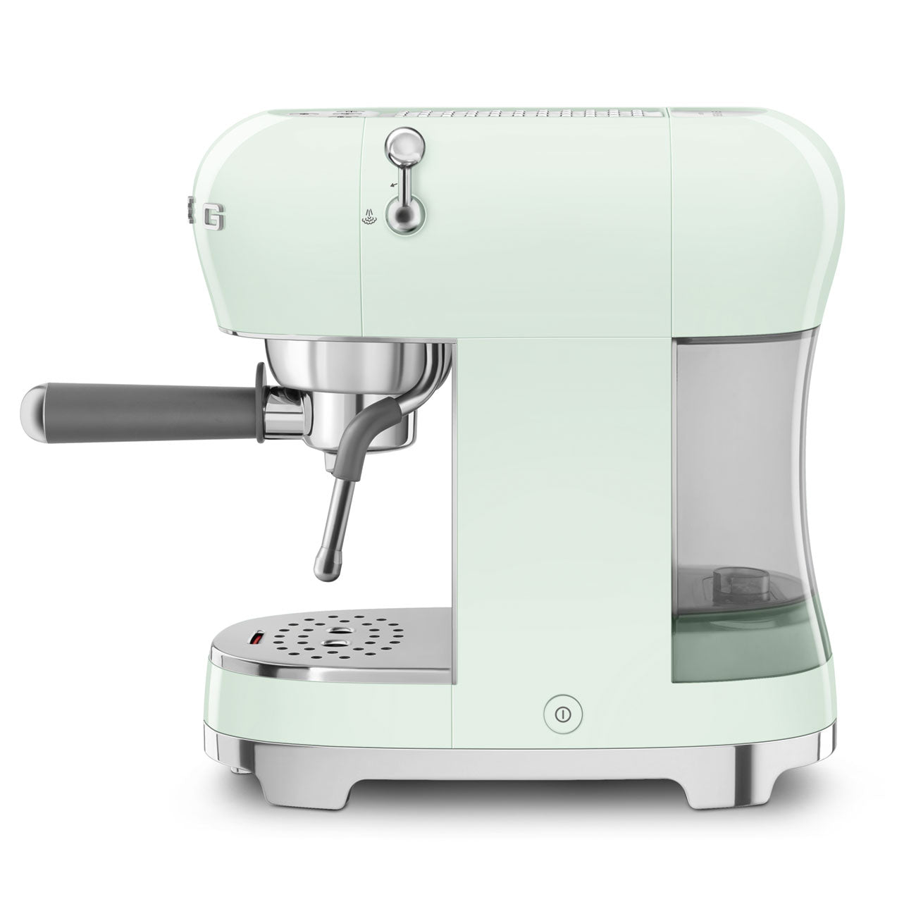 Espresso coffee machine Retro-style Pastel green Glossy