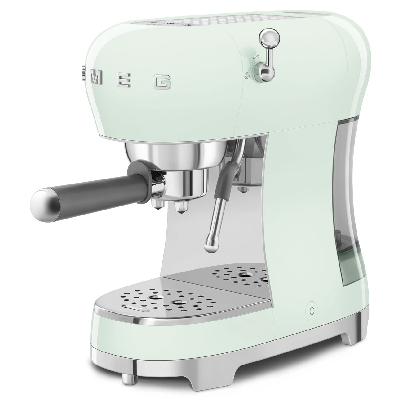 Espresso coffee machine Retro-style Pastel green Glossy