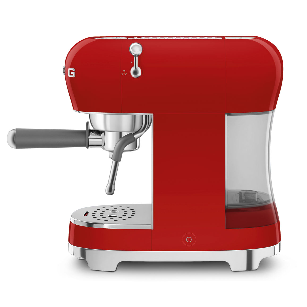 Espresso coffee machine Retro-style Red Glossy